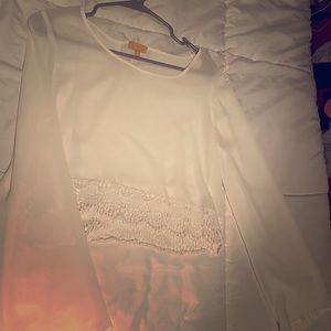 Cropped sheer blouse